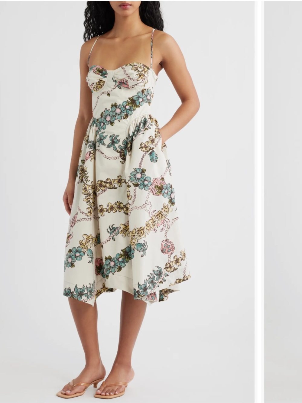 FREE PEOPLE Cherish Printed Midi Dress, Ivory
Combo | Free People Cream Floral 4